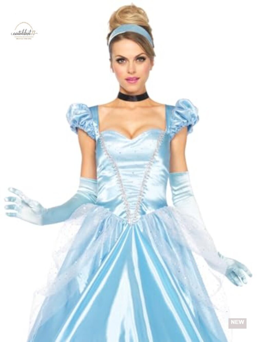 Leg Avenue Classic Cinderella Costume 3 Piece Satin Ball Gown Set